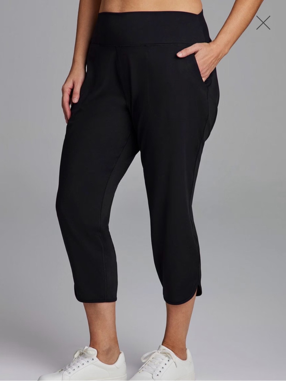 RBX Plus Everyday Super Soft Jogger Black Cropped Active Capris NWOT 2X